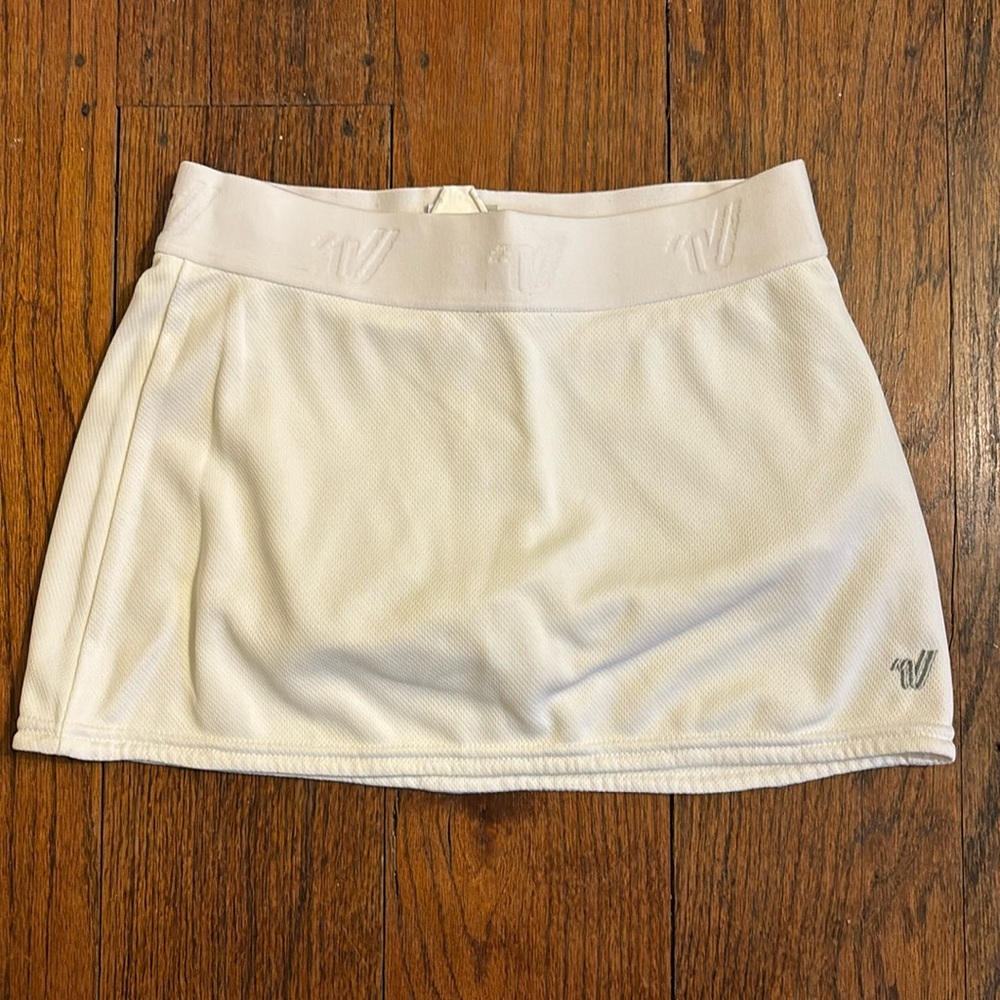 Varsity A-Line Skort - size xs - white